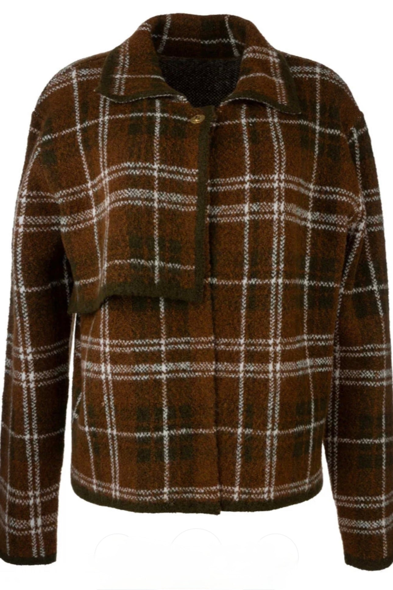Gemma Oversized Sweater Jacket-Brown
