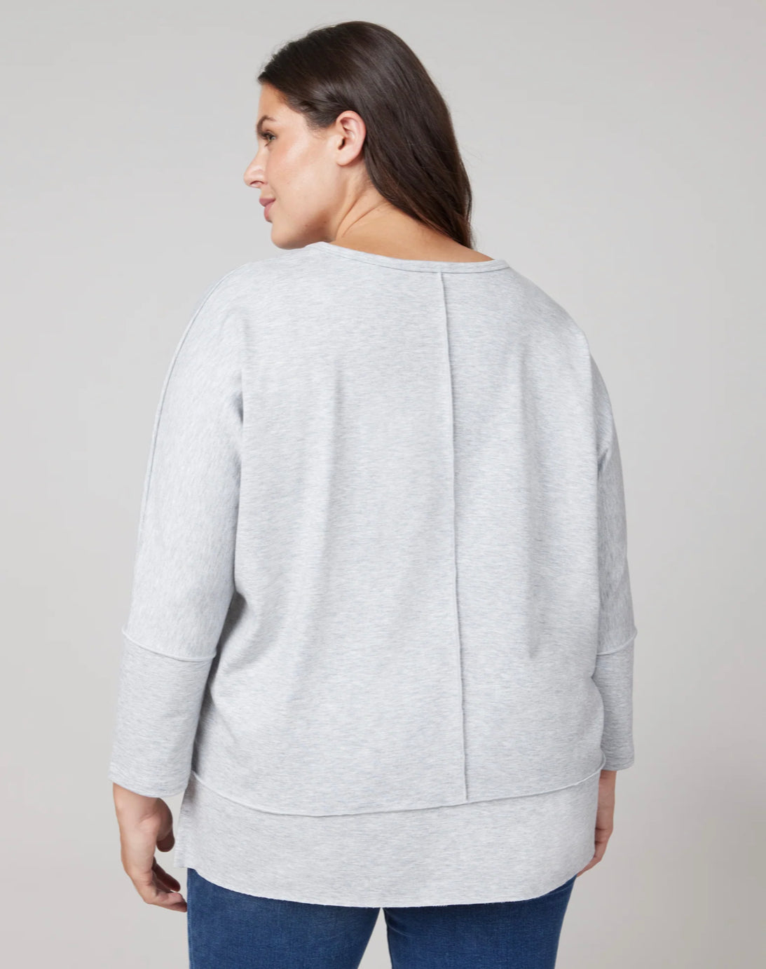 Dolman 3/4 Sleeve Soft Grey Heather - Soft Heather Grey - XL