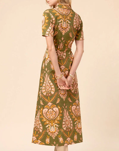 Allison Midi Dress-Olive