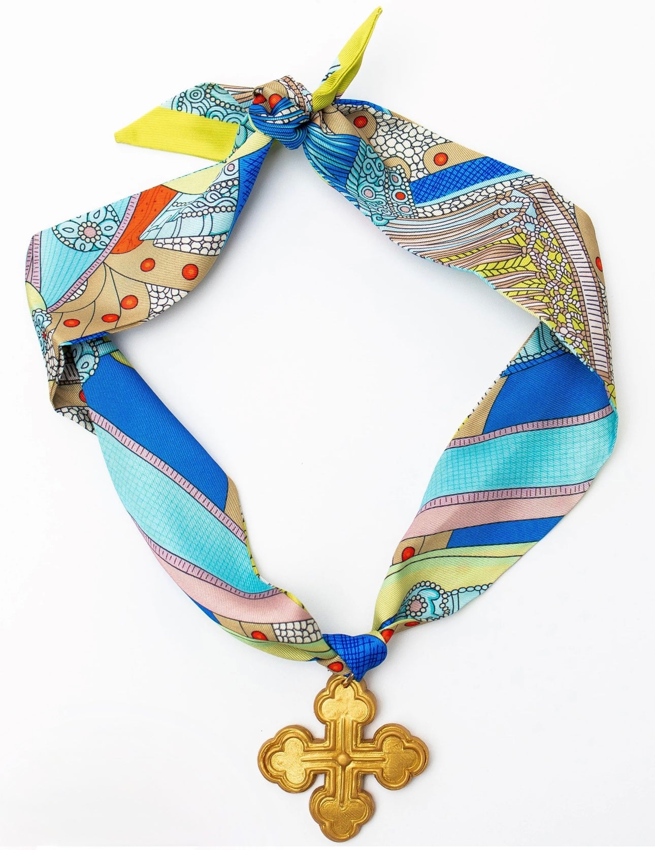 Multicolored Scarf with Megan Cross