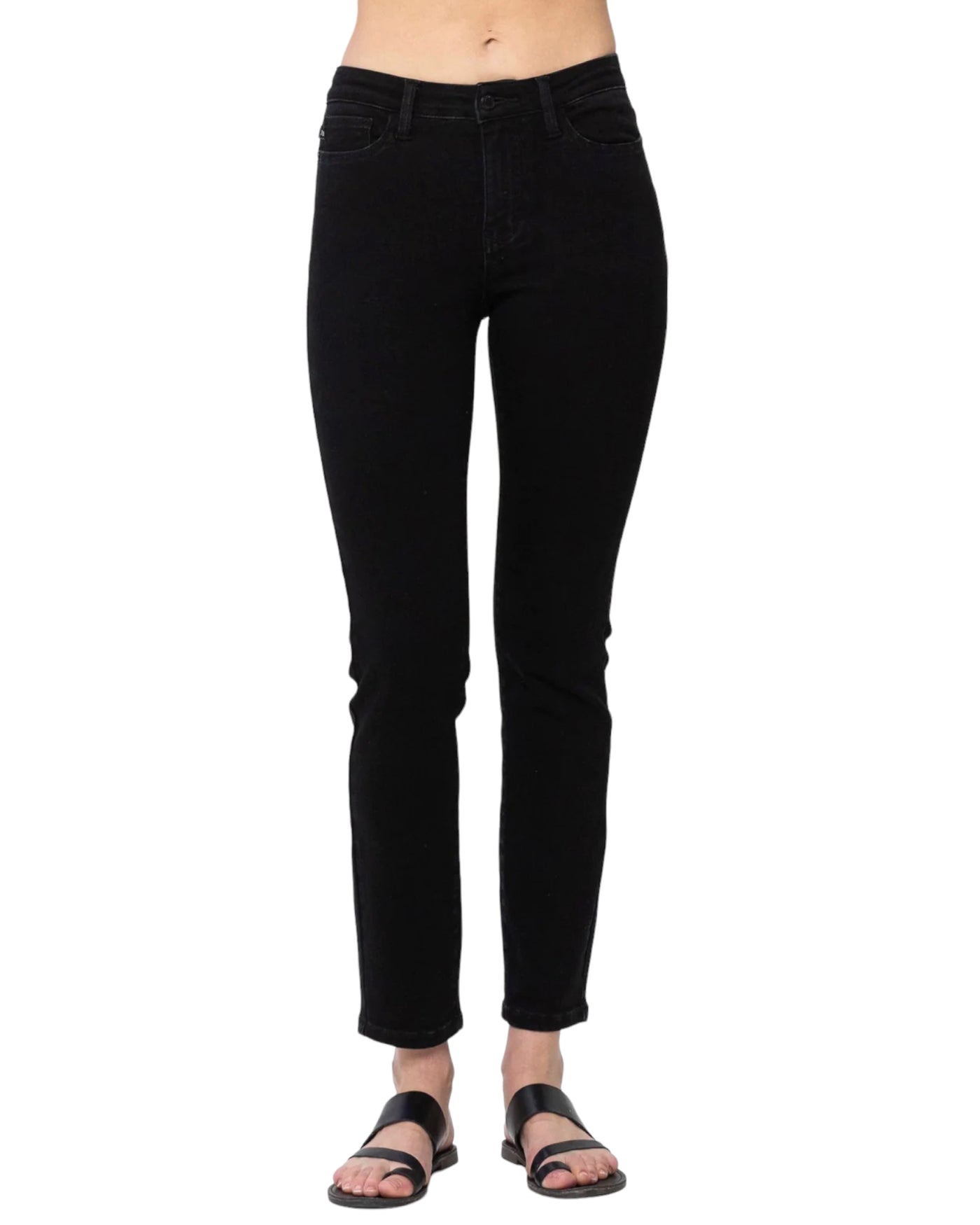 Judy Blue Mid Rise Skim Fit Black Denim