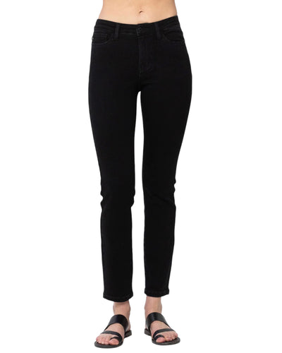 Judy Blue Mid Rise Slim Fit Black Denim