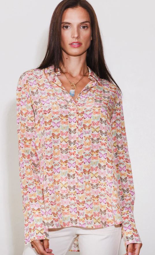 Daria Blouse in Butterfly Print