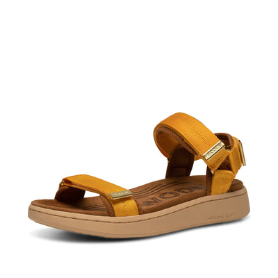 Line Suede Sandals in Old Gold