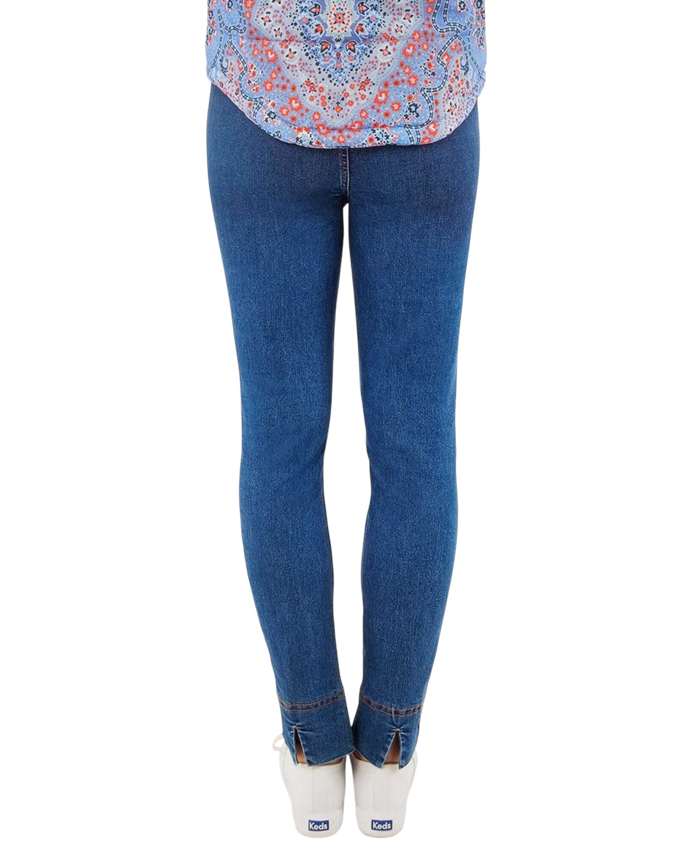Gripe Less Pull On Denim-Light Denim