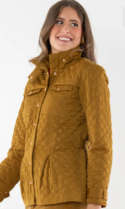 Quilted Barn Jacket-Tapenede