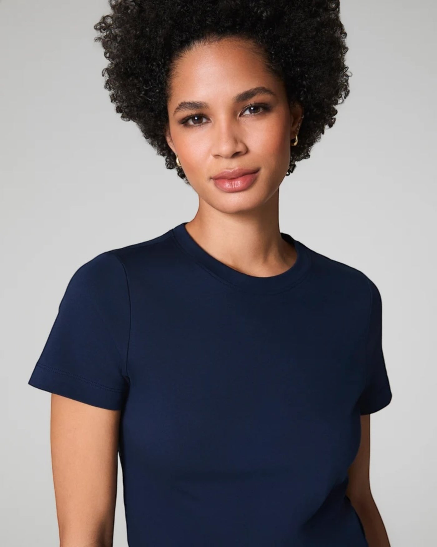 Cool Cotton Crewneck Tee-Navy