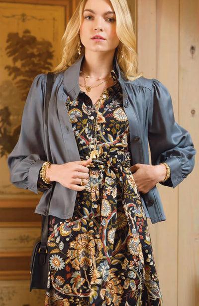 Willow Brushed Jacket Smoky Blue