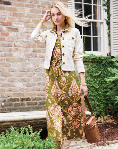 Allison Midi Dress-Olive