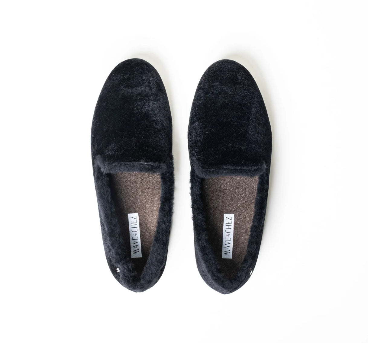 Audrey Velvet Loafer-Black