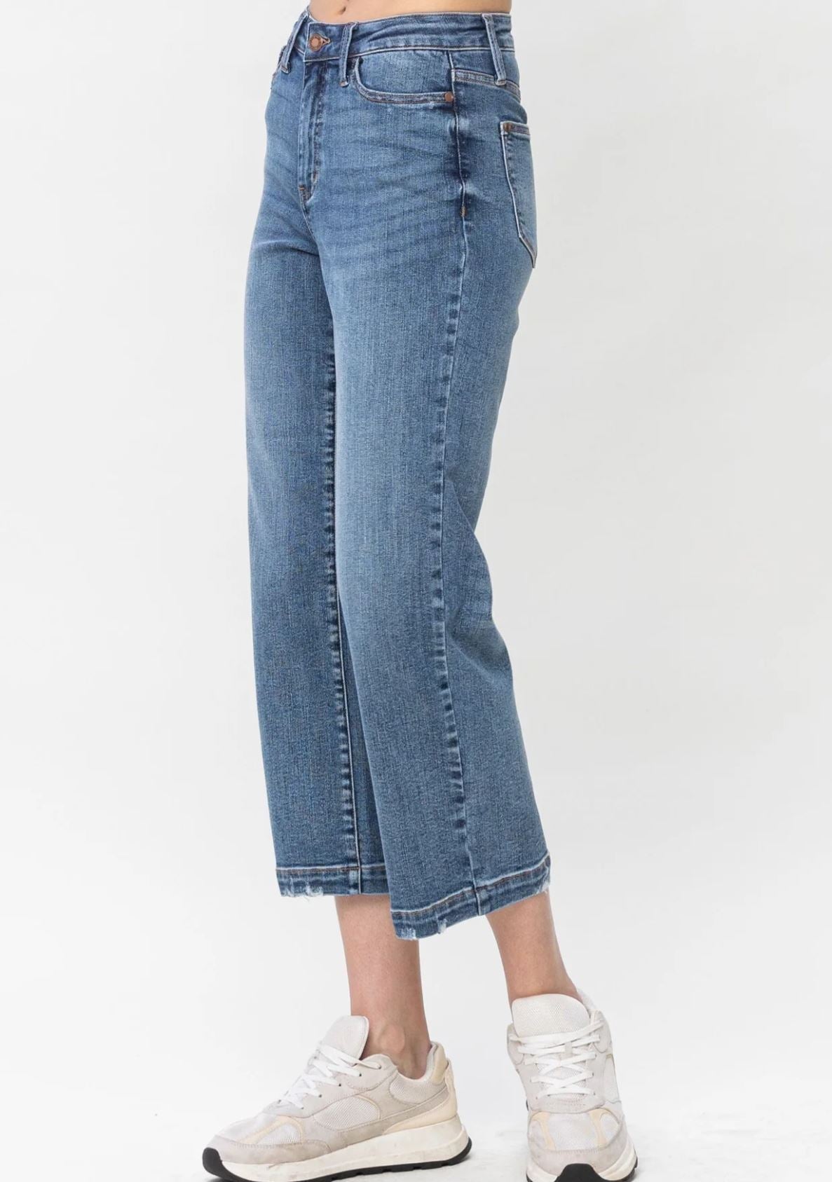 Judy Blue Vintage Wash Wide Crop Leg