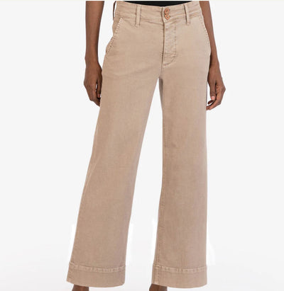 Charlotte Wide Leg Pants in Stone