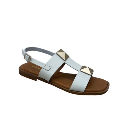 Pyramid Stud Sandal White