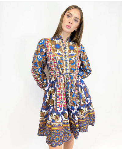 Andi Dress- Brown Multi