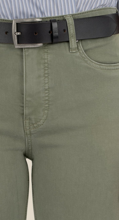 Kelsey Fab Ab Frayed High Waist Ankle Flare-Sage