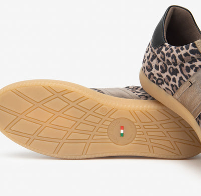 Low Profile Sneaker Leopard Suede