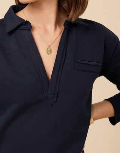 Kayden Sweatshirt Dress-Dark Blue