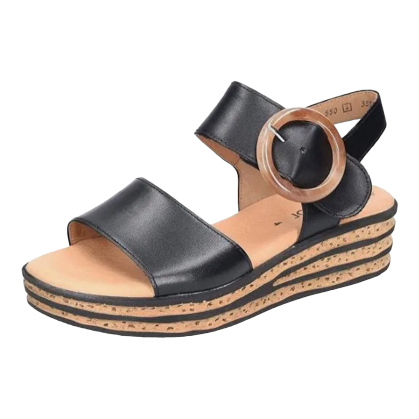 Gabor Leather Sandal Black 24.550.27