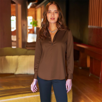 Longsleeve Endora Chocolate Brown
