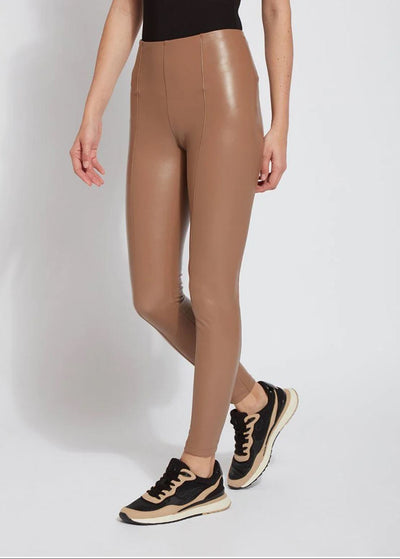 Vegan Leather Legging - Cocoa Powder