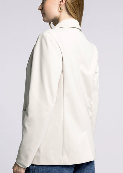 Notch Lapel Boyfriend Blazer-Light Taupe