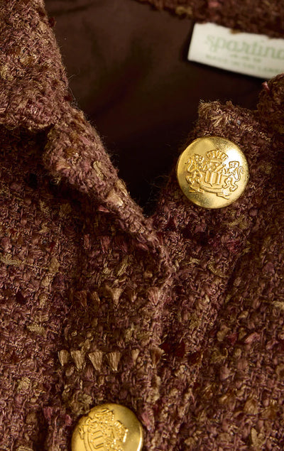 Delphine Tweed Jacket Dark Chocolate