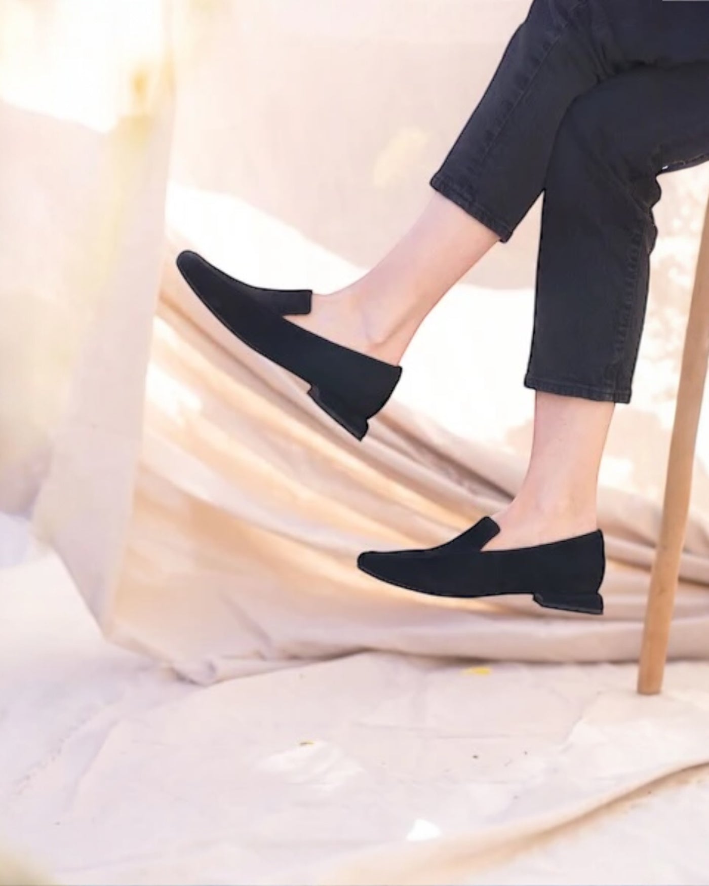 Tilda Suede Loafer-Black