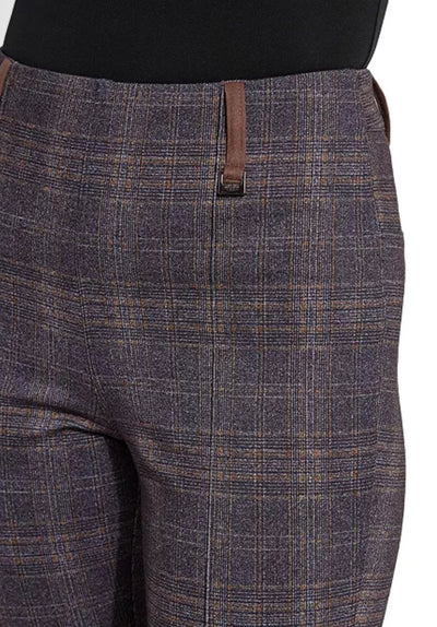Patterned Pintuck Ponte Polished Plaid