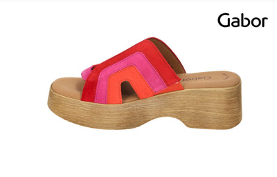 Gabor Platform Sandal 64.521.15-Multicolor Fire Kombi