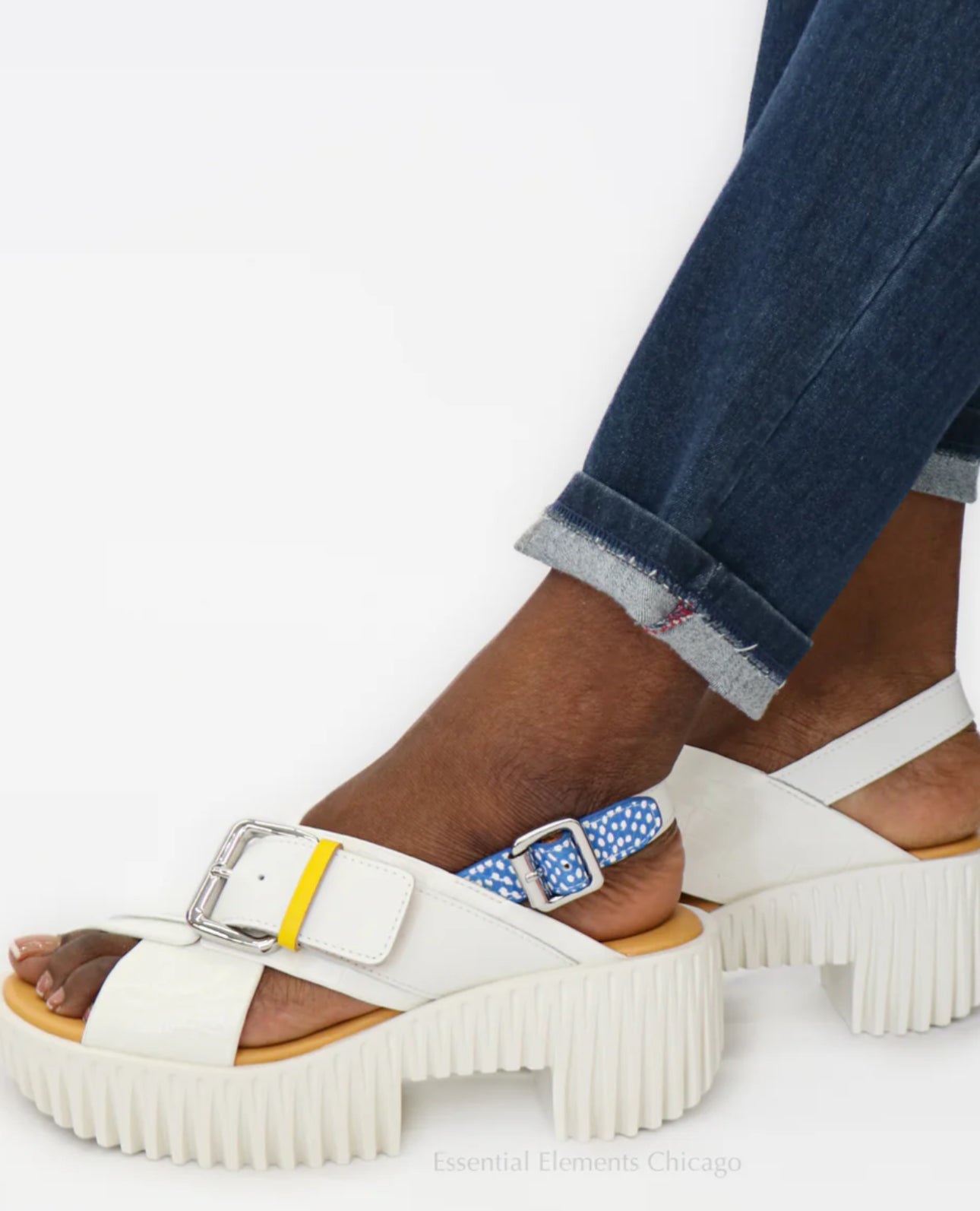 4CCCCEES Plia Juno Sandal-White Mix No