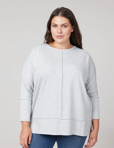 Dolman 3/4 Sleeve Soft Grey Heather - Soft Heather Grey - XL