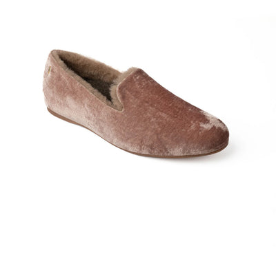 Audrey Velvet Loafer-Champagne