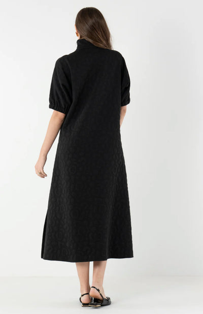 Poppy Cheetah Maxi Dress-Black