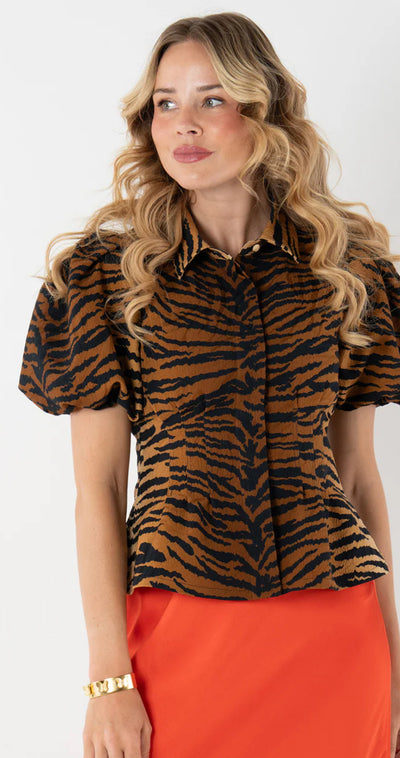 Britt Tiger Jacquard Top