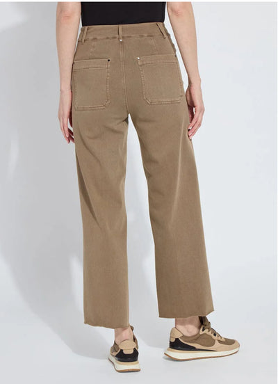 Erin Wide Leg Pant- Antique Smoked Olive