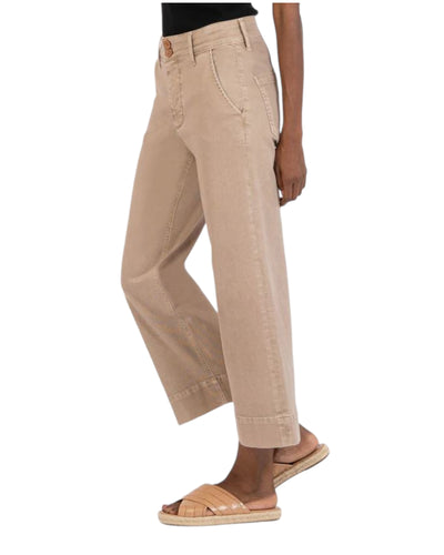 Charlotte Wide Leg Pants in Stone