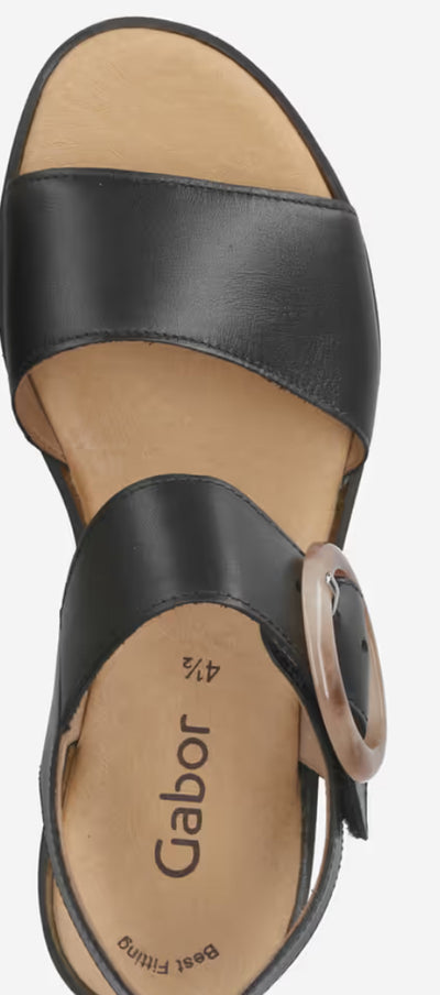 Gabor Leather Sandal Black 24.550.27
