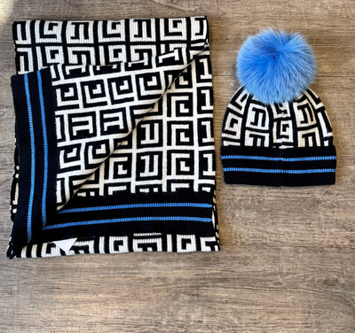 Bright Lights Knit Scarf - Electric Blue