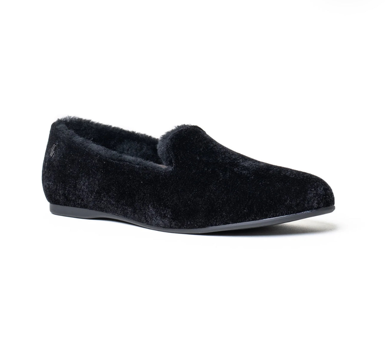 Audrey Velvet Loafer-Black