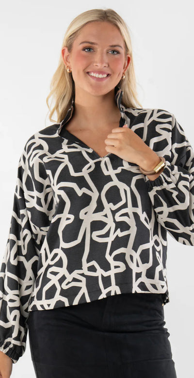Long Sleeve Poppy Boot-Charcoal/Creme