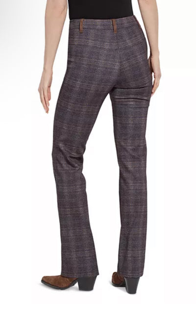 Patterned Pintuck Ponte Polished Plaid