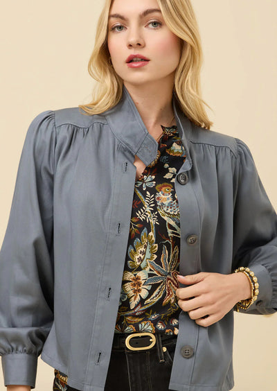 Willow Brushed Jacket Smoky Blue