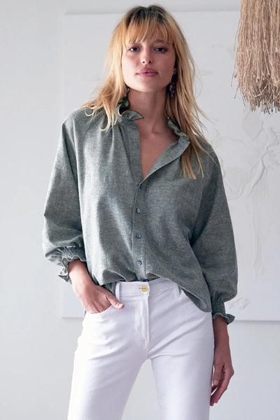 Fiona Shirt Sage Wash Hemp
