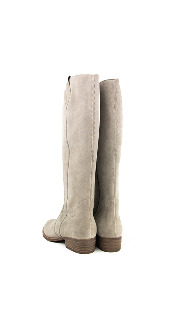 Gabor 75.901.12 Suede Tall Boots-Pebble-Kiesel