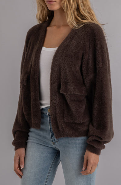 Jana Cardigan-Chocolate