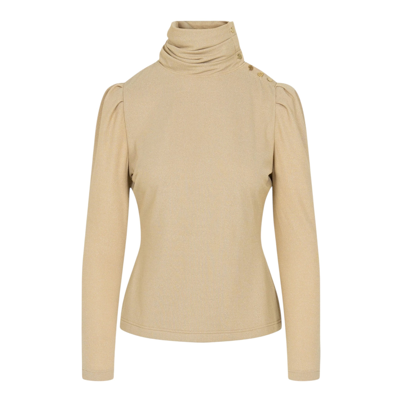 Tessa Turtleneck Metallic Gold Knit
