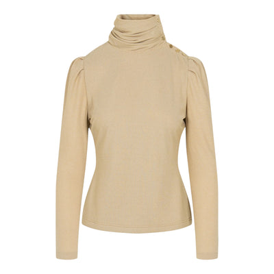 Tessa Turtleneck Metallic Gold Knit