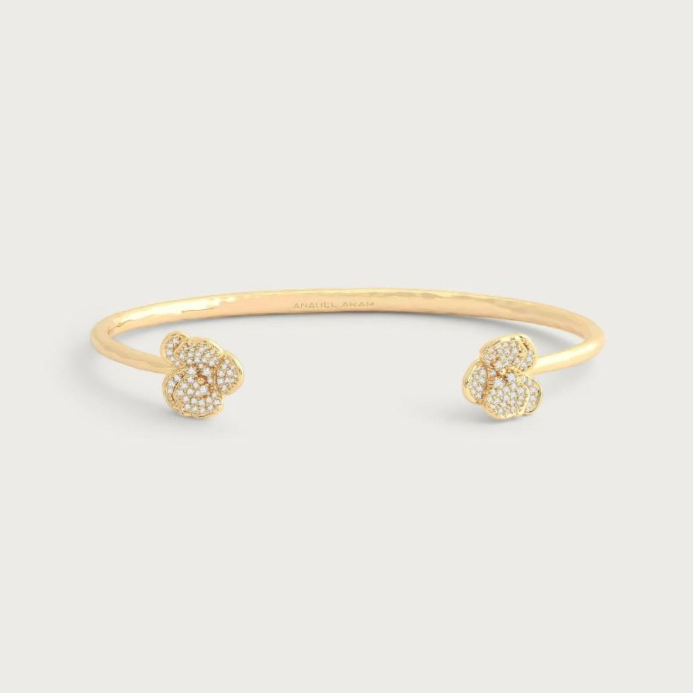 Orchid Pave Clear Shimmering Bangle