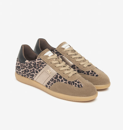 Low Profile Sneaker Leopard Suede