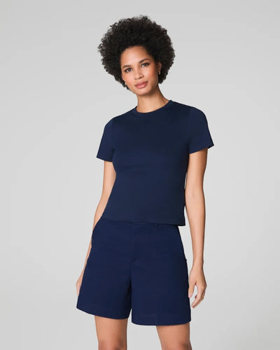 Cool Cotton Crewneck Tee-Navy